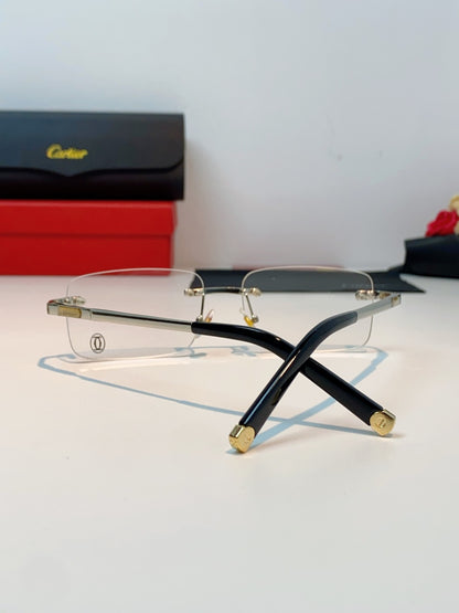 Cartier Lightweight Rimless Silver Lens Sunglasses for Men & Women - 415953 - detail image 3
