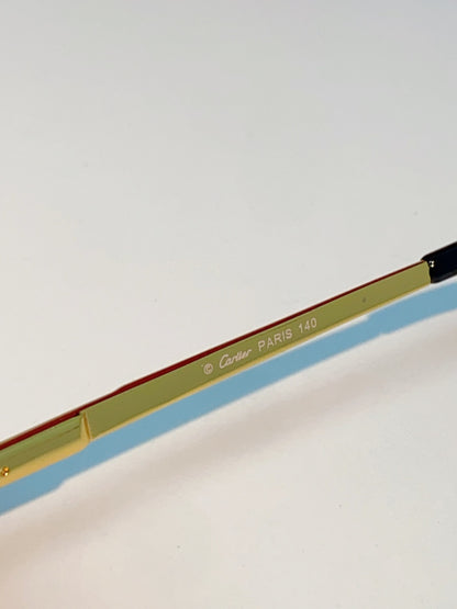 Cartier Lightweight Rimless Red Lens Sunglasses for Men & Women - 415954 - detail image 8