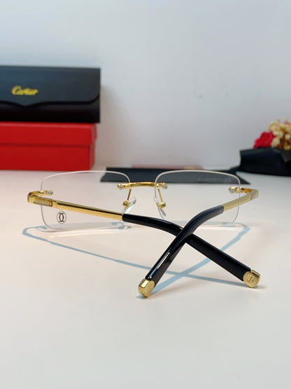 Cartier Lightweight Rimless Red Lens Sunglasses for Men & Women - 415954 - detail image 3