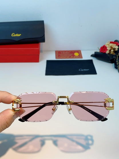 Cartier Square Red Lens Sunglasses for Men & Women - 465752 - detail image 3