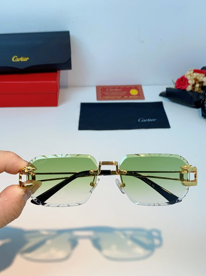 Cartier Square Gold Lens Sunglasses for Men & Women - detail image 4