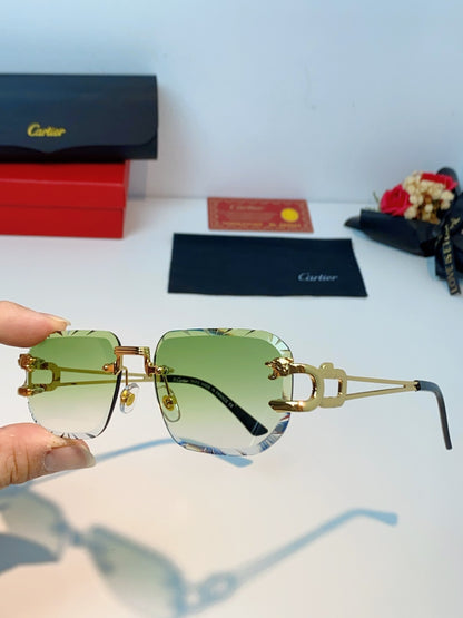 Cartier Square Gold Lens Sunglasses for Men & Women - detail image 6