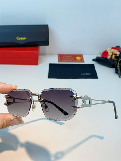 Cartier Square Gray Lens Sunglasses for Men & Women - detail image 6