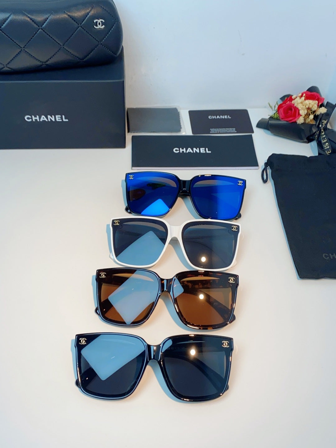 Chanel Polarized Oversized Gray Lens Sunglasses for Men & Women - detail image 12