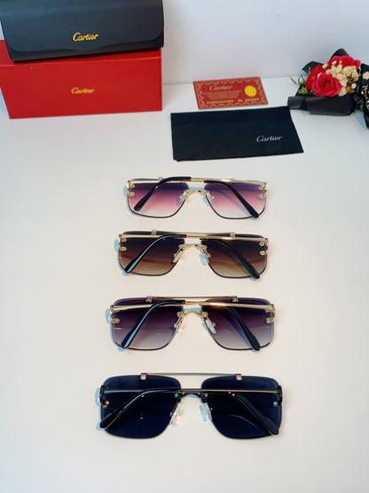 Cartier Lightweight Metal Rimless Red Lens Sunglasses for Men & Women - 487220 - detail image 11