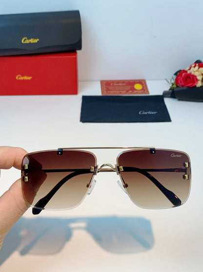 Cartier Lightweight Metal Rimless Red Lens Sunglasses for Men & Women - 487221 - detail image 4