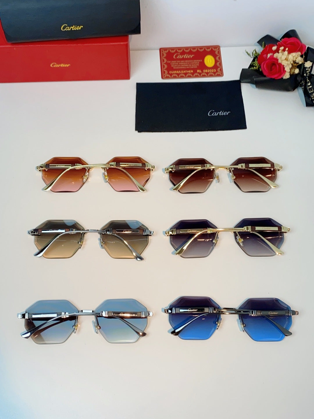 Cartier Fashion Silver Lens Sunglasses for Men & Women - 487225 - detail image 11