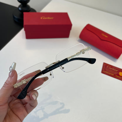 Cartier Lightweight Metal Rimless Silver Lens Sunglasses for Men & Wo - 493702 - detail image 8