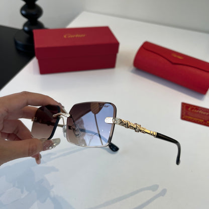 Cartier Lightweight Metal Rimless Silver Lens Sunglasses for Men & Wo - 415989 - detail image 4