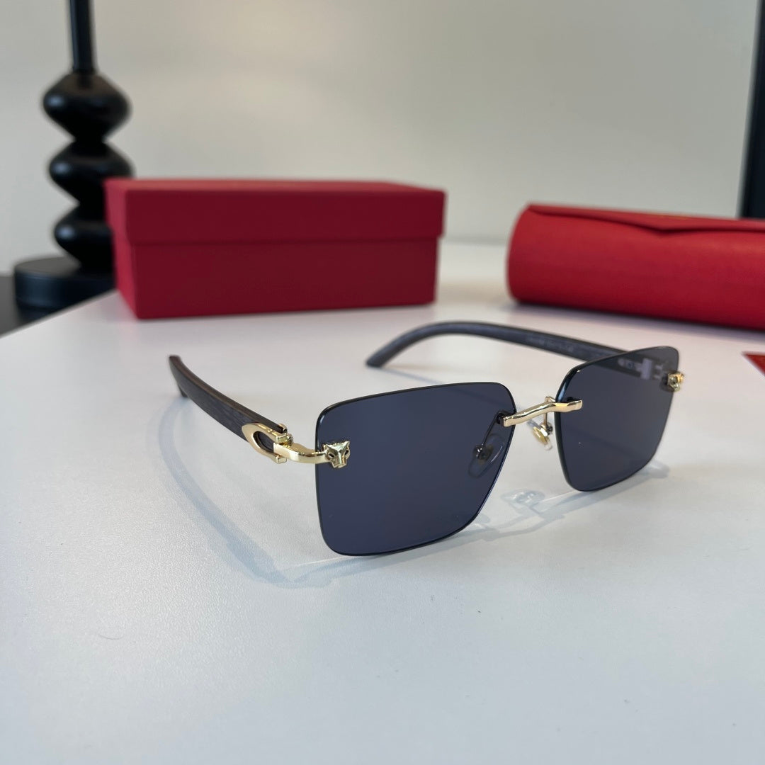Cartier Lightweight Metal Rimless Silver Lens Sunglasses for Men & Wo - 493705