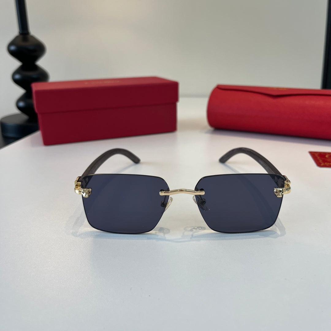 Cartier Lightweight Metal Rimless Silver Lens Sunglasses for Men & Wo - 372232 - detail image 2