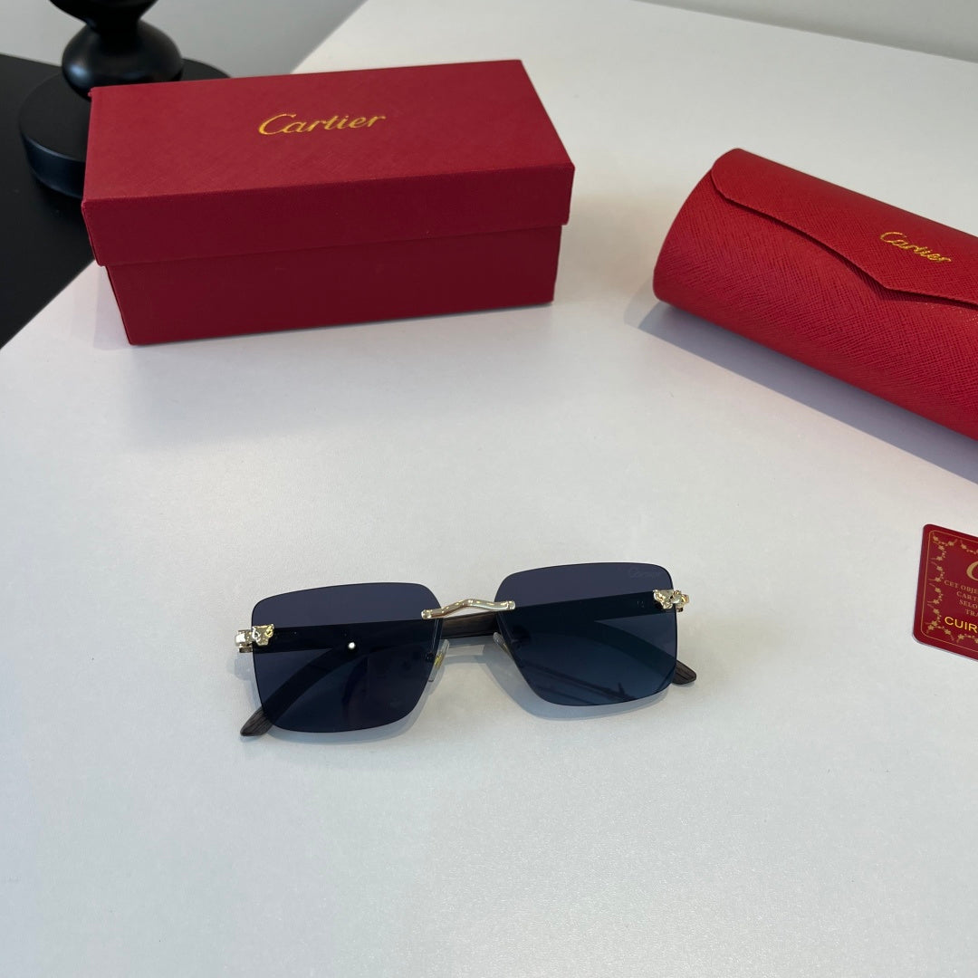 Cartier Lightweight Metal Rimless Silver Lens Sunglasses for Men & Wo - 415991 - detail image 10