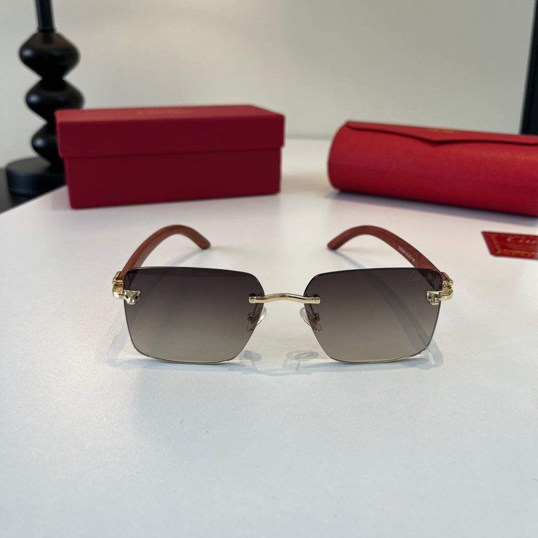 Cartier Lightweight Metal Rimless Silver Lens Sunglasses for Men & Wo - 415992 - detail image 2