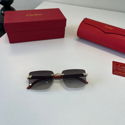 Cartier Lightweight Metal Rimless Silver Lens Sunglasses for Men & Wo - 493706 - detail image 6