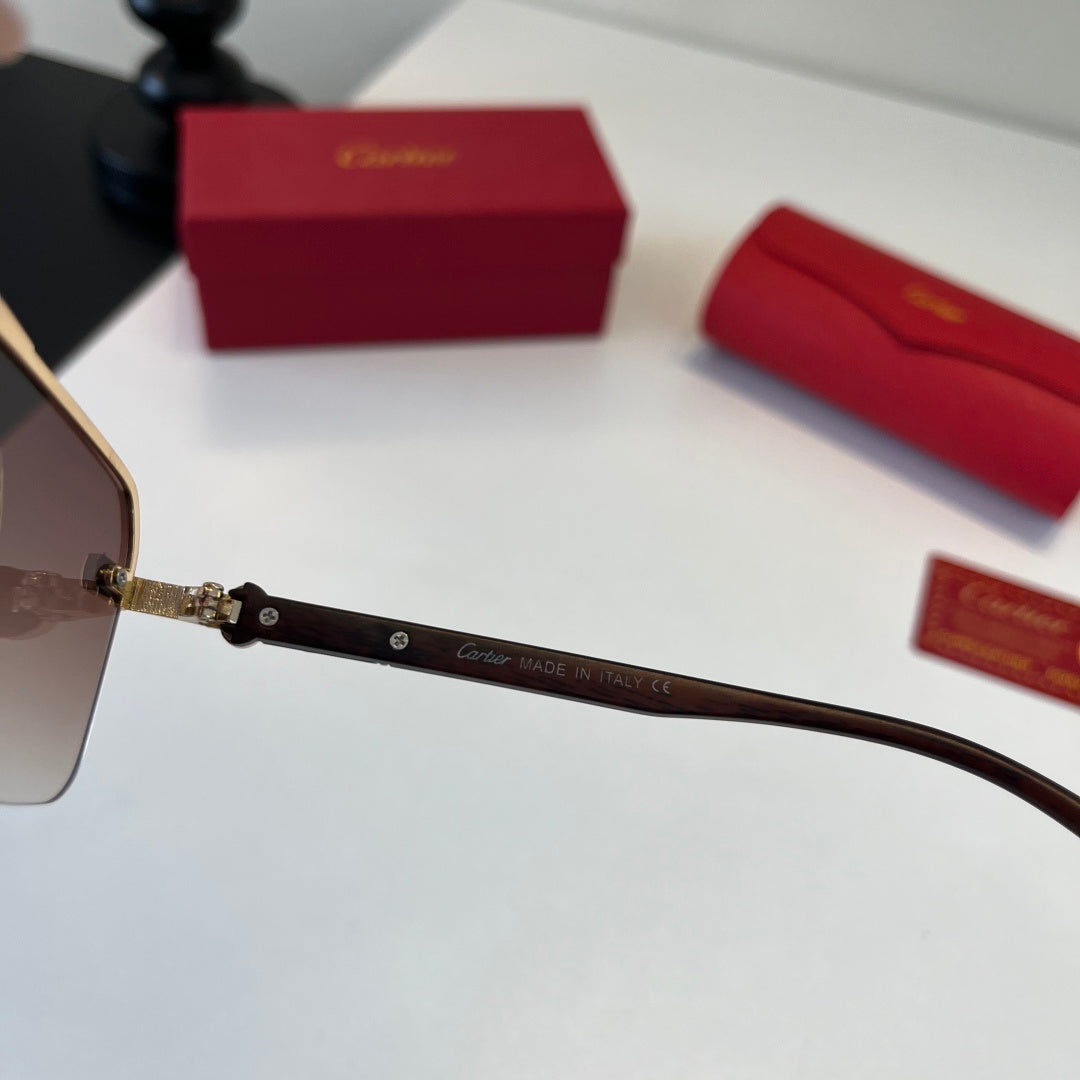 Cartier Lightweight Metal Rimless Silver Lens Sunglasses for Men & Wo - 415994 - detail image 10