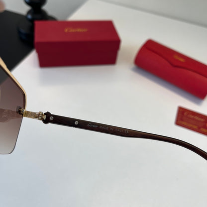 Cartier Lightweight Metal Rimless Silver Lens Sunglasses for Men & Wo - 415994 - detail image 10