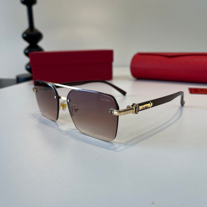 Cartier Lightweight Metal Rimless Silver Lens Sunglasses for Men & Wo - 493708 - detail image 3