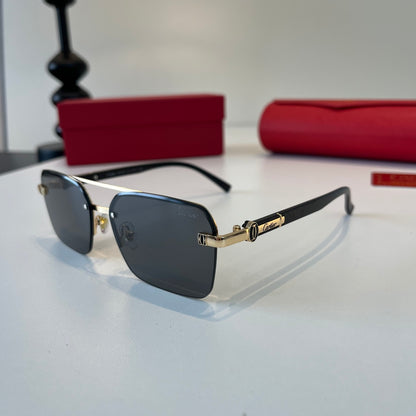 Cartier Lightweight Metal Rimless Silver Lens Sunglasses for Men & Wo - 415995 - detail image 3