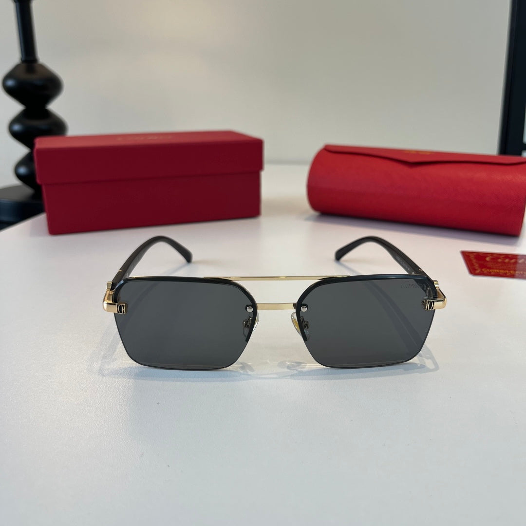Cartier Lightweight Metal Rimless Silver Lens Sunglasses for Men & Wo - 415995 - detail image 2