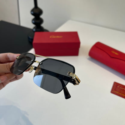 Cartier Lightweight Metal Rimless Silver Lens Sunglasses for Men & Wo - 415995 - detail image 4