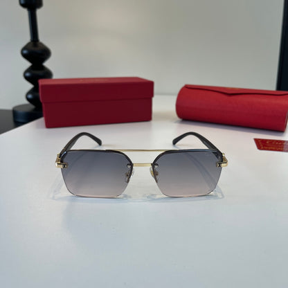 Cartier Lightweight Metal Rimless Silver Lens Sunglasses for Men & Wo - 415996 - detail image 2