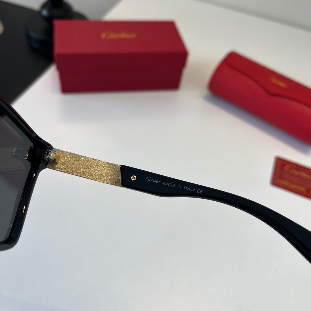 Cartier Lightweight Metal Rimless Black Lens Sunglasses for Men & Wom - 372238 - detail image 10