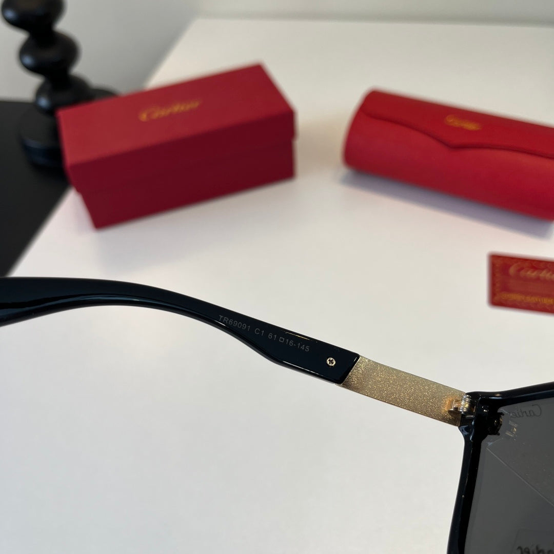 Cartier Lightweight Metal Rimless Black Lens Sunglasses for Men & Wom - 415997 - detail image 9