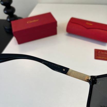 Cartier Lightweight Metal Rimless Black Lens Sunglasses for Men & Wom - 372238 - detail image 9