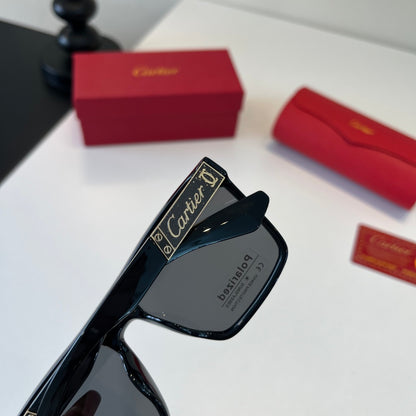 Cartier Lightweight Metal Rimless Black Lens Sunglasses for Men & Wom - 372238 - detail image 7