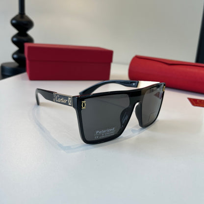 Cartier Lightweight Metal Rimless Black Lens Sunglasses for Men & Wom - 415997