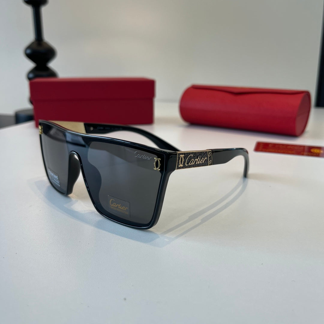 Cartier Lightweight Metal Rimless Black Lens Sunglasses for Men & Wom - 415997 - detail image 3
