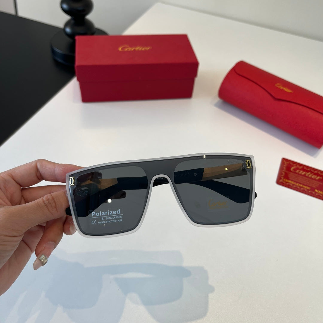 Cartier Lightweight Metal Rimless Silver Lens Sunglasses for Men & Wo - 372239 - detail image 6