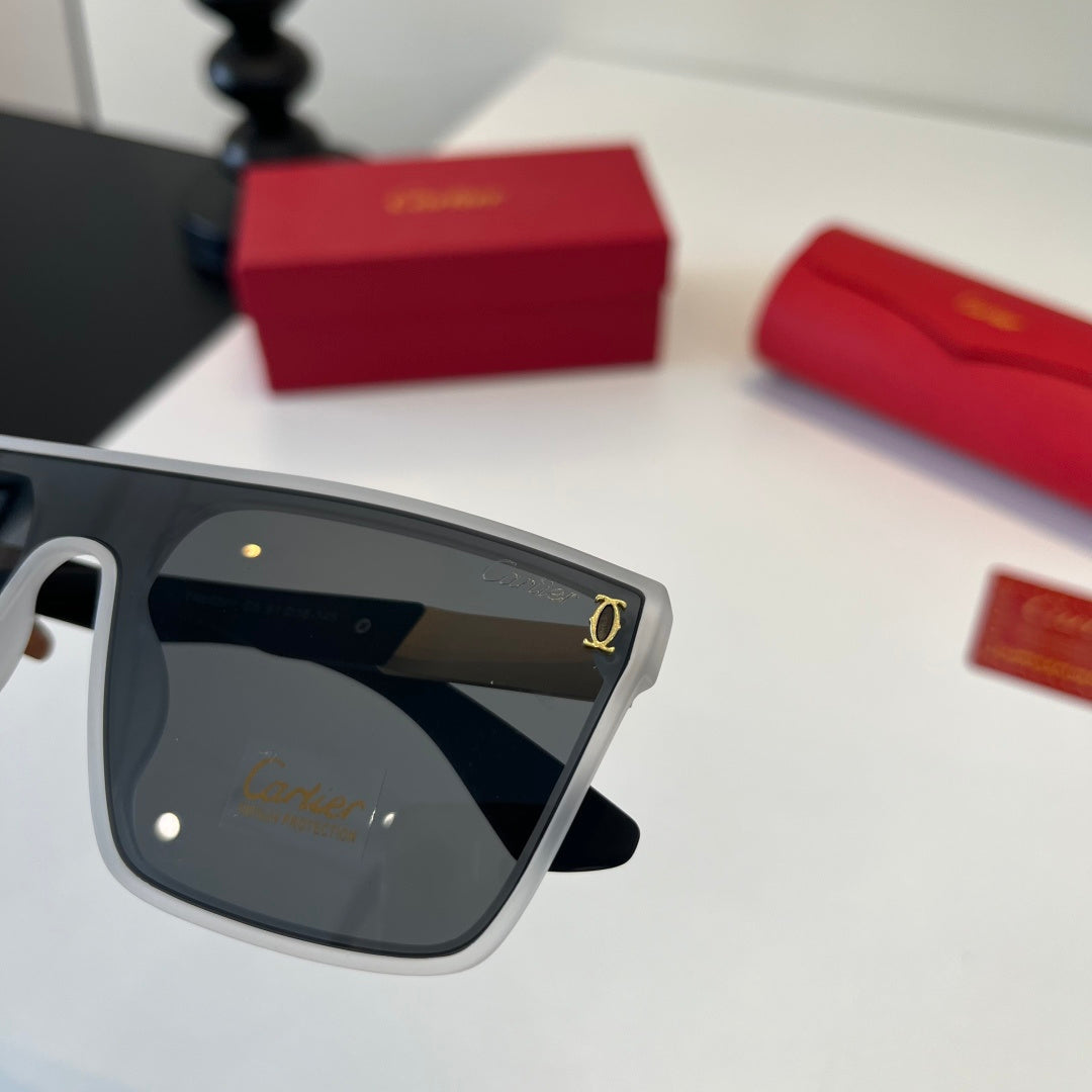 Cartier Lightweight Metal Rimless Silver Lens Sunglasses for Men & Wo - 372239 - detail image 7