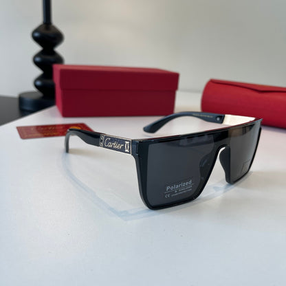 Cartier Lightweight Metal Rimless Black Lens Sunglasses for Men & Wom - 415999
