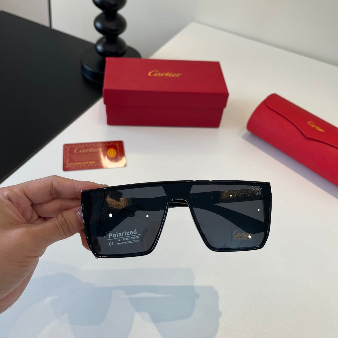 Cartier Lightweight Metal Rimless Black Lens Sunglasses for Men & Wom - 372240 - detail image 4