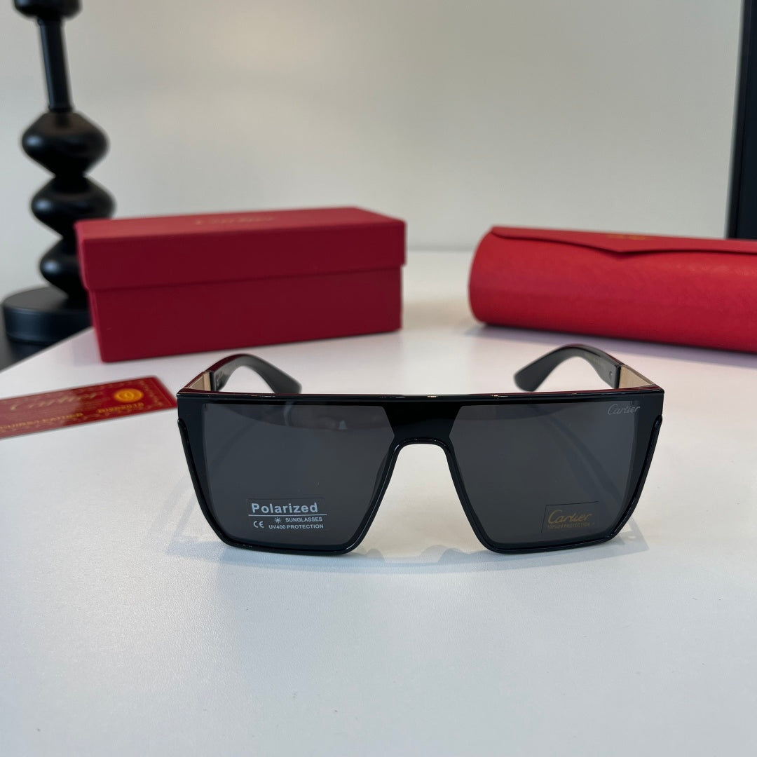Cartier Lightweight Metal Rimless Black Lens Sunglasses for Men & Wom - 372240 - detail image 2