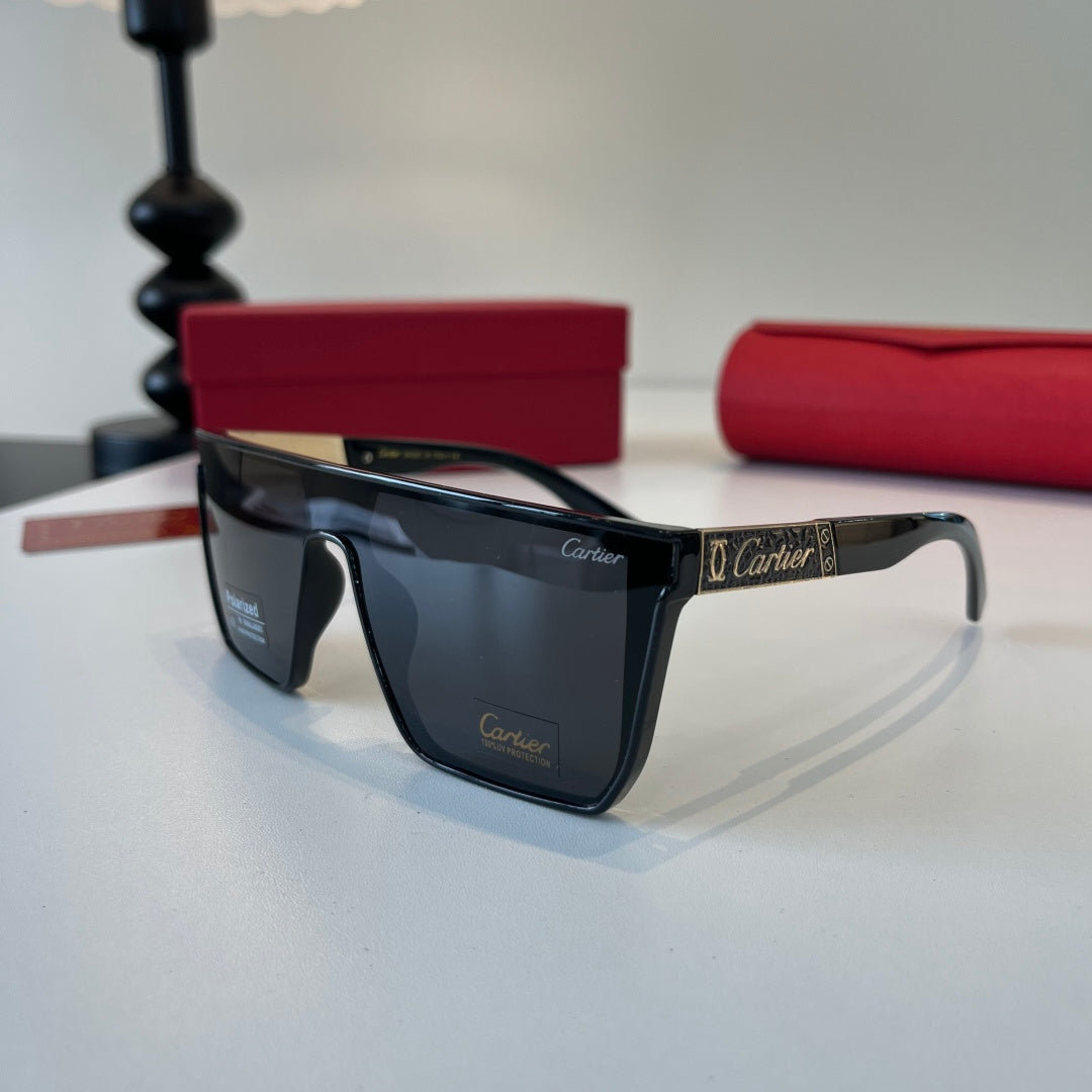 Cartier Lightweight Metal Rimless Black Lens Sunglasses for Men & Wom - 415999 - detail image 3