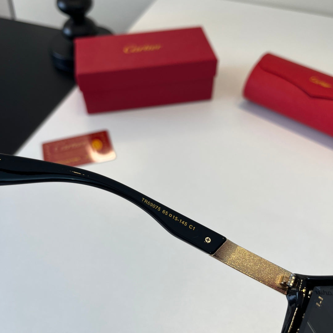 Cartier Lightweight Metal Rimless Black Lens Sunglasses for Men & Wom - 415999 - detail image 8