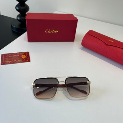 Cartier Lightweight Metal Rimless Silver Lens Sunglasses for Men & Wo - 487232 - detail image 5