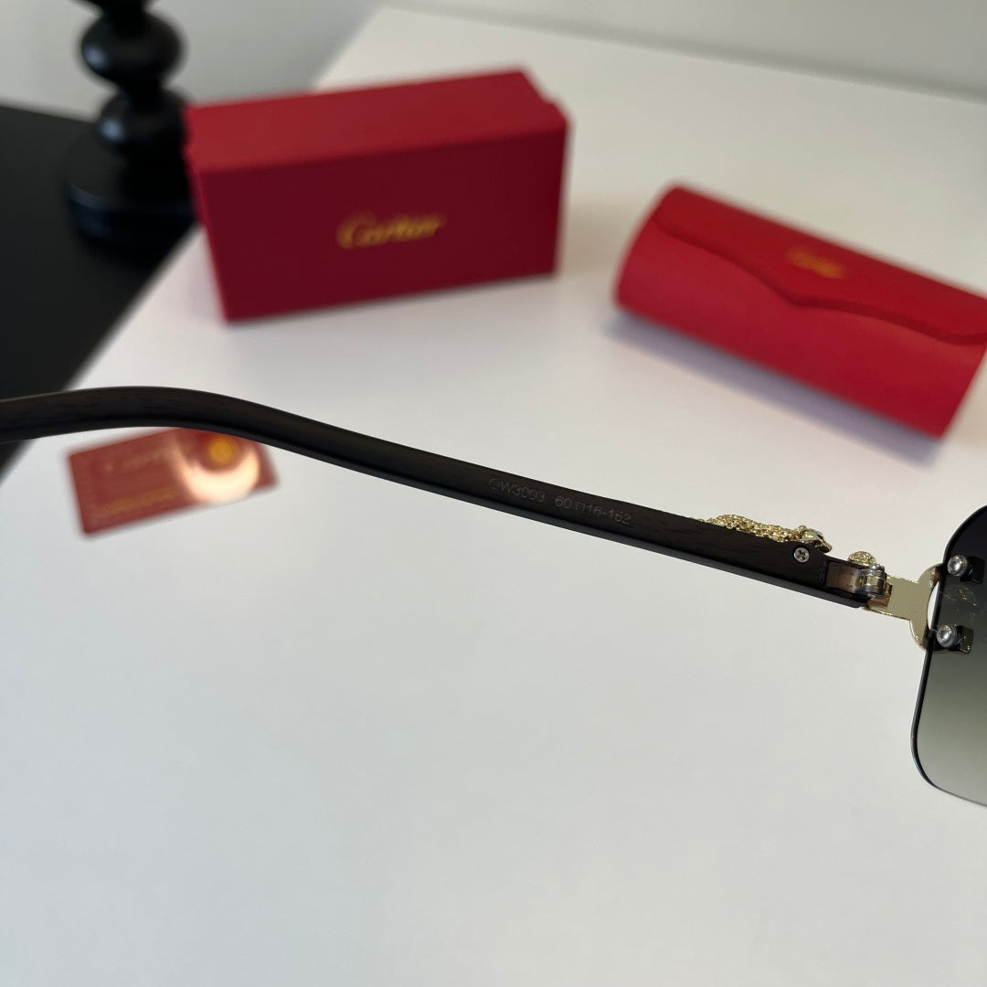 Cartier Lightweight Metal Rimless Silver Lens Sunglasses for Men & Wo - 487233 - detail image 10