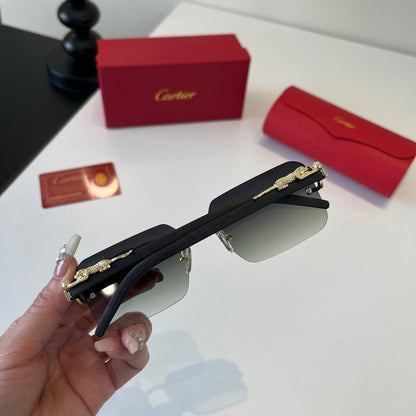 Cartier Lightweight Metal Rimless Silver Lens Sunglasses for Men & Wo - 416003 - detail image 9