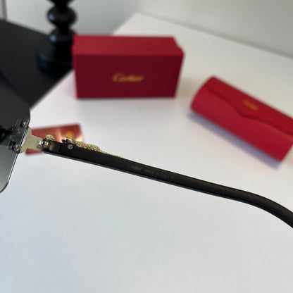 Cartier Lightweight Metal Rimless Silver Lens Sunglasses for Men & Wo - 416003 - detail image 11