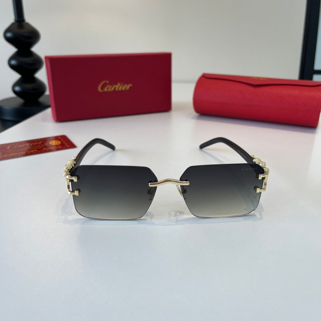 Cartier Lightweight Metal Rimless Silver Lens Sunglasses for Men & Wo - 416003 - detail image 2