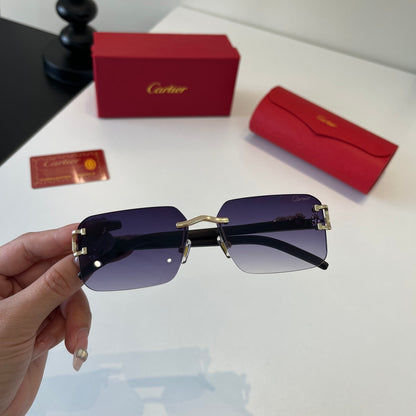 Cartier Lightweight Metal Rimless Silver Lens Sunglasses for Men & Wo - 416004 - detail image 5
