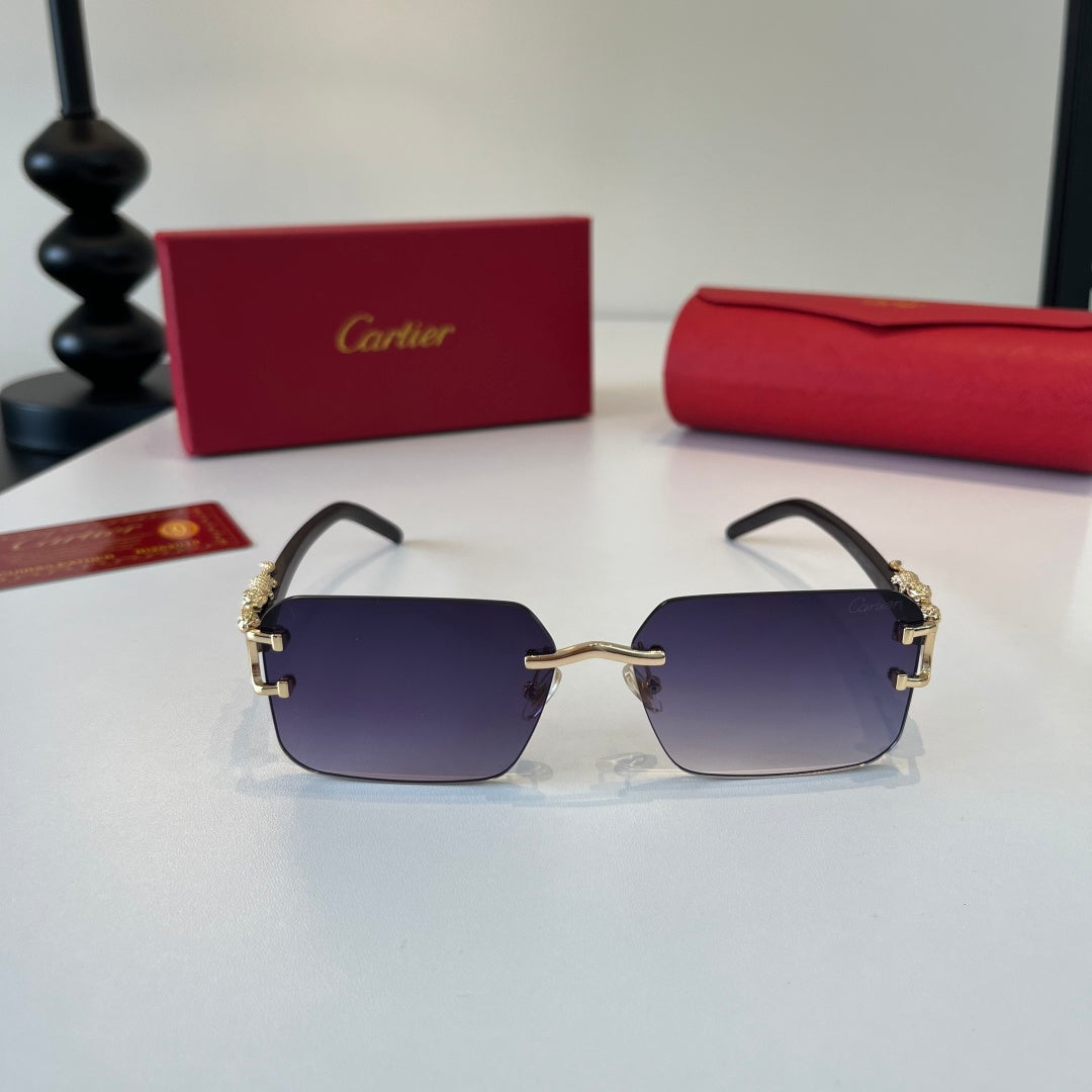 Cartier Lightweight Metal Rimless Silver Lens Sunglasses for Men & Wo - 487235 - detail image 2