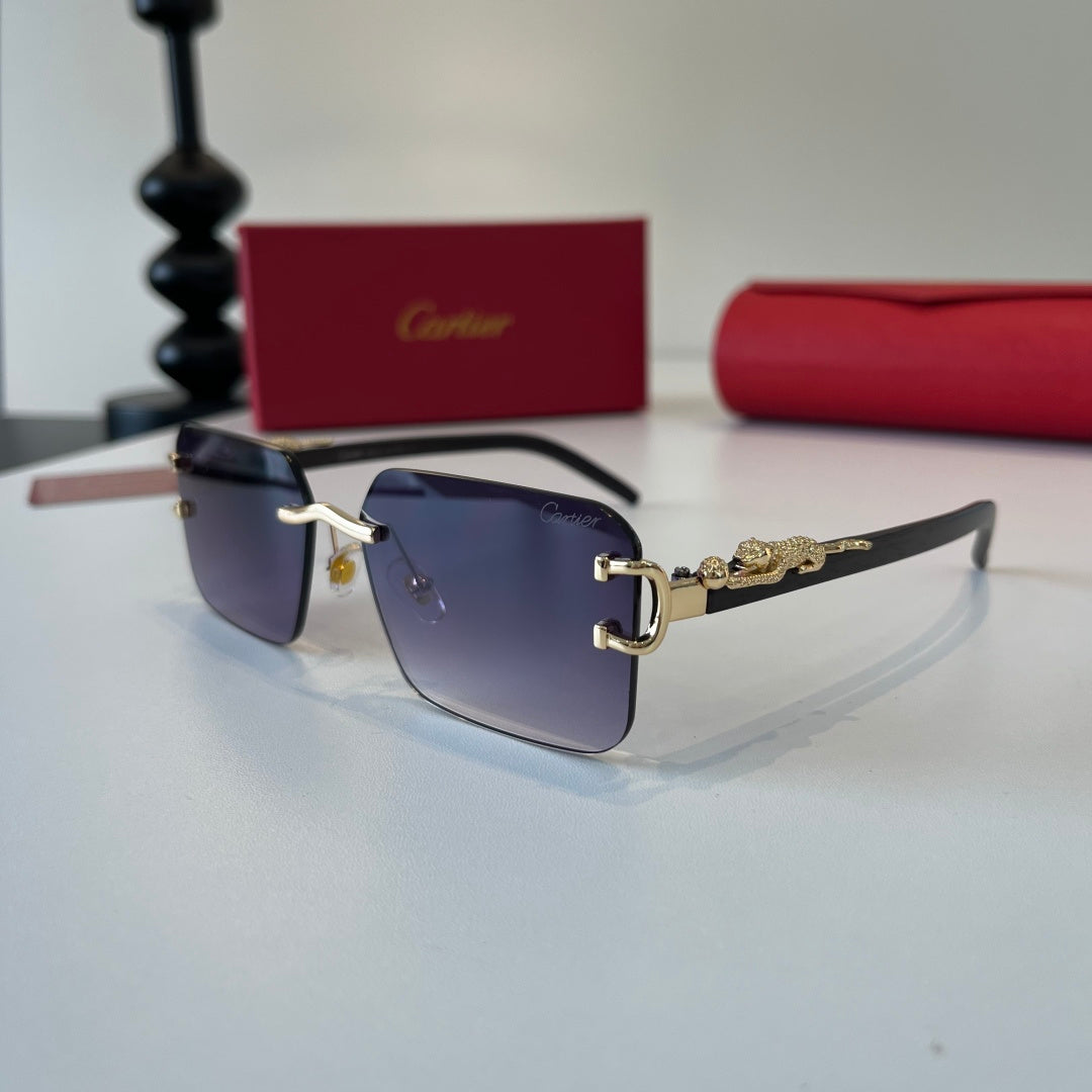 Cartier Lightweight Metal Rimless Silver Lens Sunglasses for Men & Wo - 416004 - detail image 3