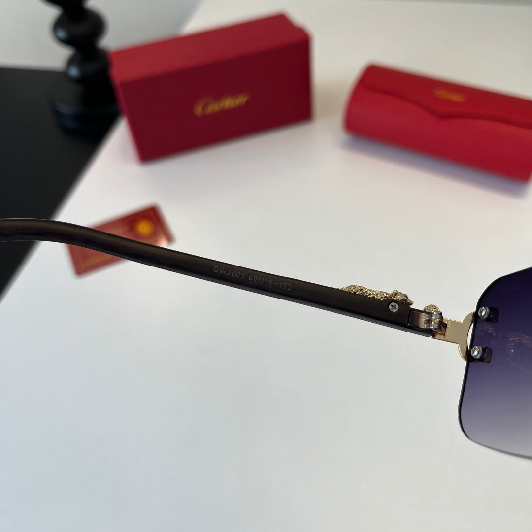 Cartier Lightweight Metal Rimless Silver Lens Sunglasses for Men & Wo - 416004 - detail image 9