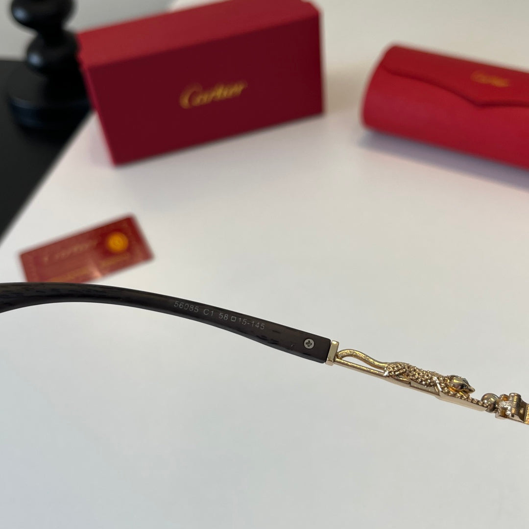 Cartier Lightweight Metal Rimless Silver Lens Sunglasses for Men & Wo - 372222 - detail image 9