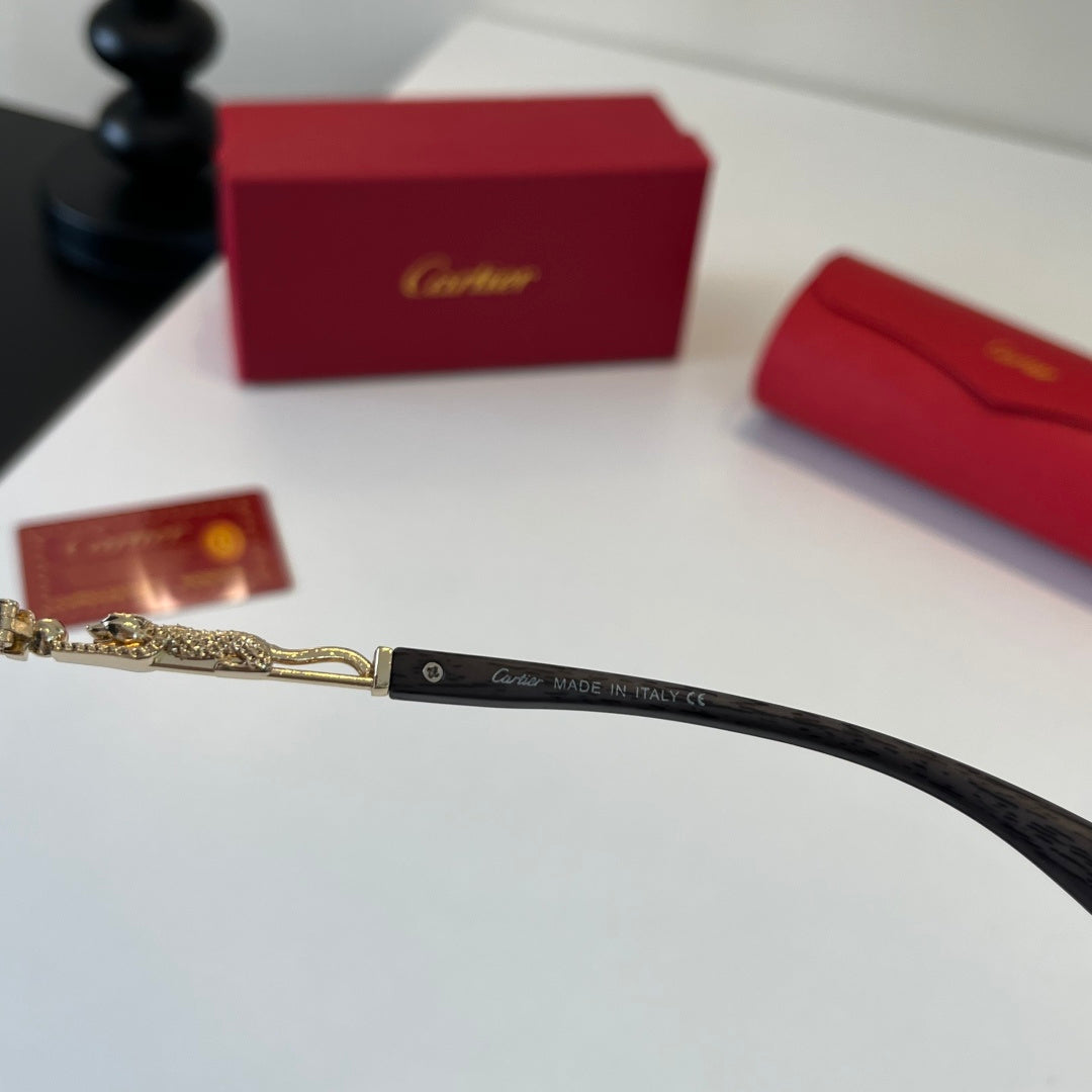 Cartier Lightweight Metal Rimless Silver Lens Sunglasses for Men & Wo - 372222 - detail image 10
