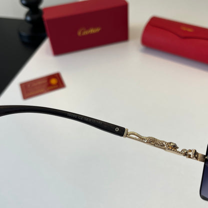 Cartier Lightweight Metal Rimless Silver Lens Sunglasses for Men & Wo - 372223 - detail image 9
